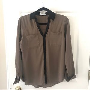 Black/taupe Portofino shirt
